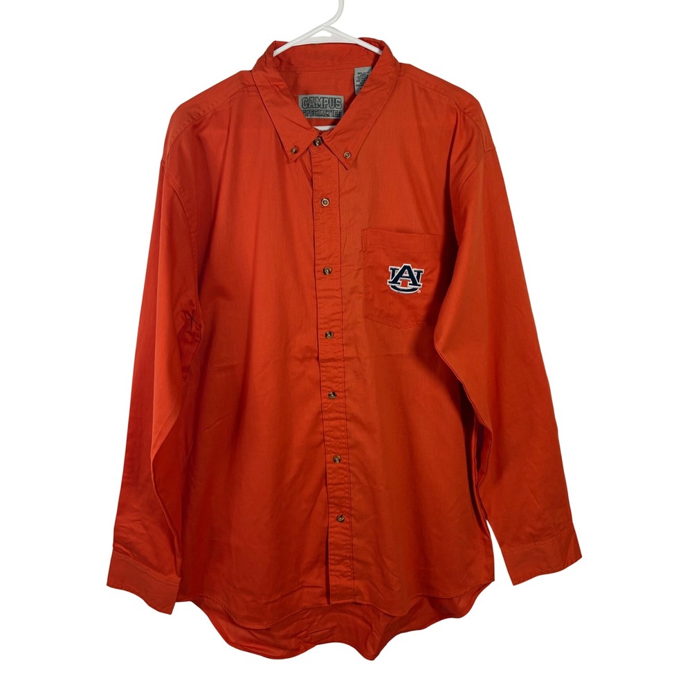 Campus Specialties Auburn Tigers Men XXL Orange Button Down Long Sleeve NWT